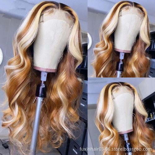 Foxen Body Wave Hd Lace Front Wig Pre Pluck Highlight Human Hair Preplucked Closure Wigs For Women Transparent Lace Frontal Wig